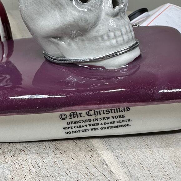 Mr. Christmas Spooky Skull Book Stack Light Up Tabletop Halloween Decor NEW - Picture 10 of 13